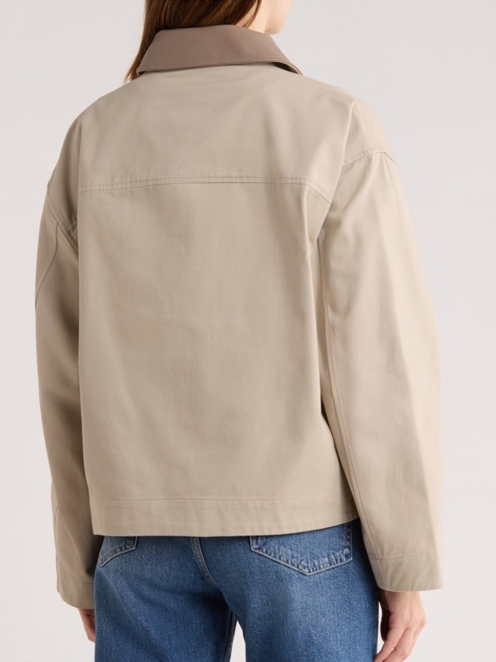 rag & bone Sandstone Nessa Jacket with Faux Leather Collar NWT - Picture 2 of 8